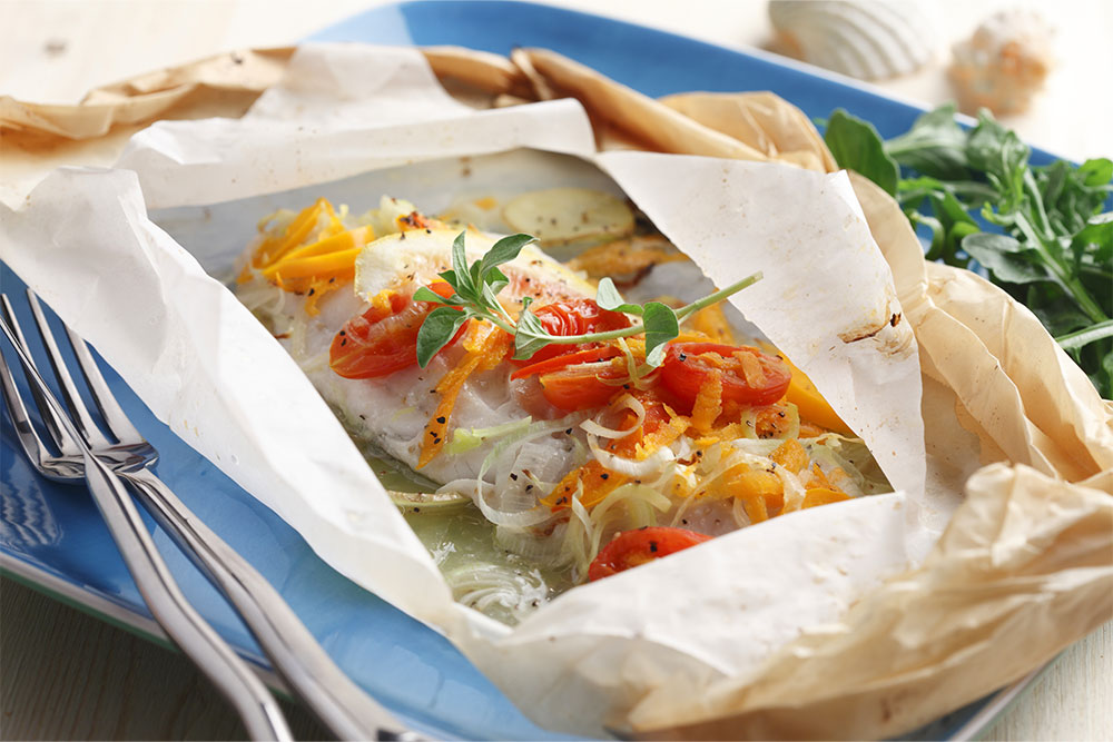 Recette papillote de cabillaud et petits légumes